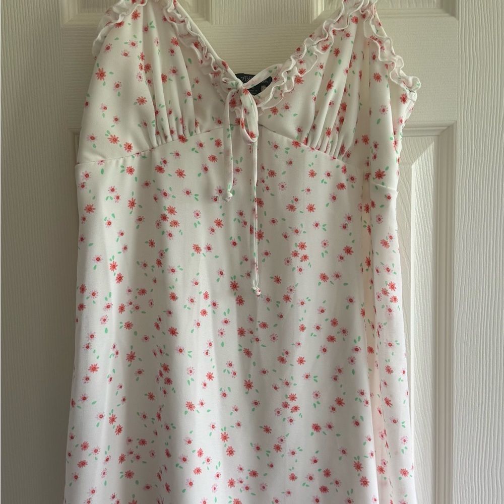 Wild Fable White and Pink Floral Mini Dress